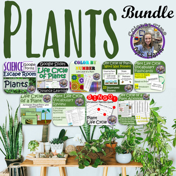 Preview of Life Cycle of Plants BUNDLE (PowerPoint, Worksheets, Vocabulary Practice)