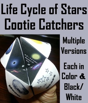 Preview of The Life Cycle of Stars Activity: Cootie Catcher Astronomy Foldable Review Game