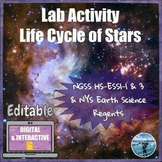 Life Cycle of Stars | Digital Lab Activity | Editable | NGSS
