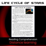 Life Cycle of Stars Reading Comprehension and Questions | 