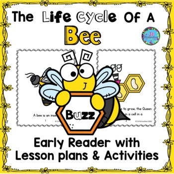 Preview of Summer ESL Activity Life Cycle of a Bee Early Reader Craft Wheel