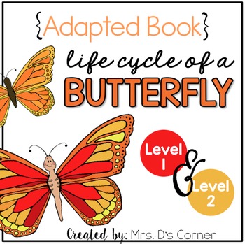 Preview of Butterfly Life Cycle Interactive Adapted Books for Special Education