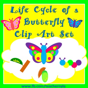 Preview of Life Cycle of a Butterfly Clip Art