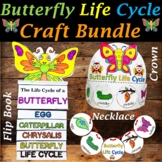Life Cycle of a Butterfly Craft Bundle, Lifecycle Crown Hat, Necklace, Flip book