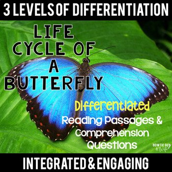 Preview of Life Cycle of a Butterfly Differentiated Reading Passages
