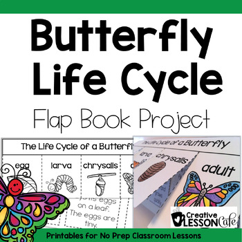 Preview of Spring Life Cycle of a Butterfly Flap Book | Life Cycles Activities Butterflies