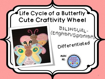 Preview of Butterfly Life Cycle Wheel Craftivity {BILINGUAL - English/Spanish}