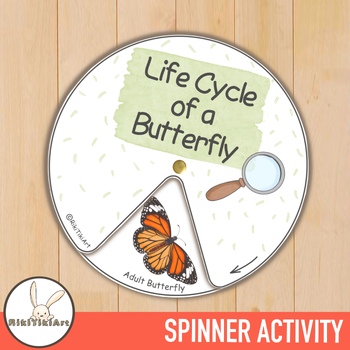Preview of Life Cycle of a Butterfly Wheel - Nature Study Homeschool Spinner Activity