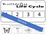 Life Cycle of a Butterfly Worksheet - Cut outs and coloring