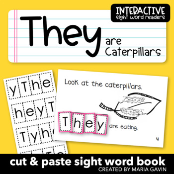Preview of Butterfly Life Cycle Emergent Reader "They are Caterpillars" Sight Word Book