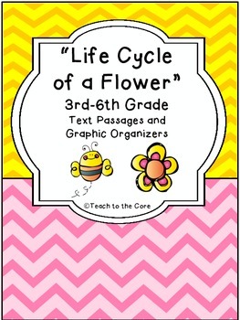Preview of Life Cycle of a Flower Close Reading 3-6 Grade Text/Graphic Organizers