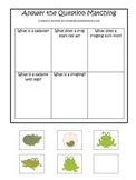Life Cycle of a Frog Answer the Question preschool biology