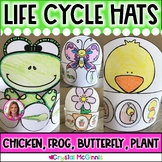 Life Cycle of a Frog, Chicken, Butterfly, & Plant HATS  (S