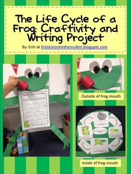 Preview of Life Cycle of a Frog Writing Project and Craftivity