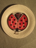 Life Cycle of a Ladybug. Paper Plate Craft Art