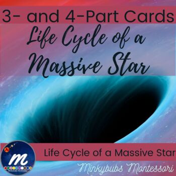 Preview of Life Cycle of a Massive Star Montessori Story of Creation 3 Part 4 Part Cards