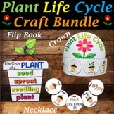 Life Cycle of a Plant Craft Bundle, Lifecycle Crown Hat, Necklace, Flip book