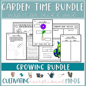 Preview of Life Cycle of a Plant | Adapted Science Units | Garden Themed Bundle | ESY