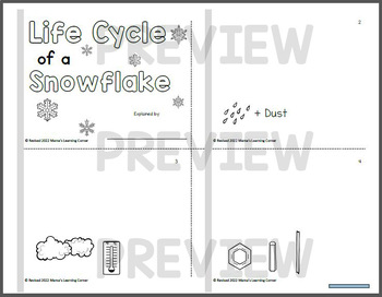 Life Cycle of a Snowflake Booklet by Mama's Learning Corner | TpT
