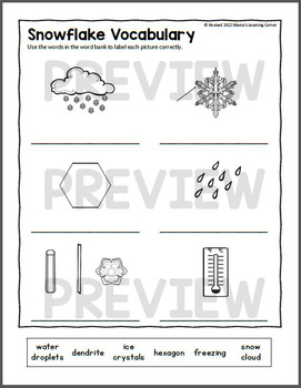 life cycle of a snowflake booklet by mamas learning corner tpt