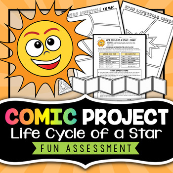 Preview of Life Cycle of a Star Project - Comic Strip Activity - Fun Assessment
