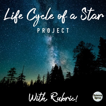 Preview of Life Cycle of a Star Project with Rubric