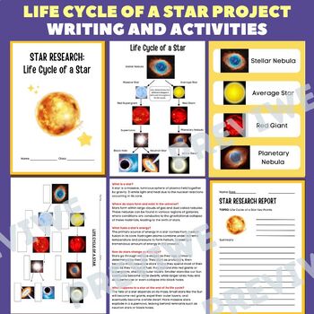 Preview of Life Cycle of a Star Report - Stars Information Report Activities