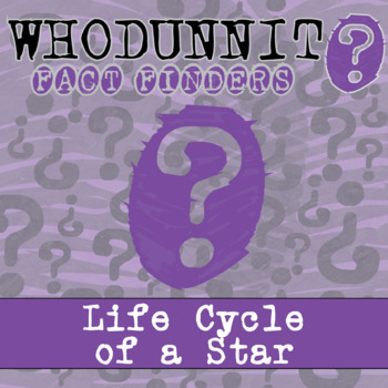 Preview of Life Cycle of a Star Whodunnit Activity - Printable & Digital Game Options