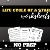 Life Cycle of a Star Worksheets