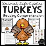 Life Cycle of a Turkey Reading Comprehension and Cut and P