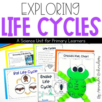 Preview of Animal Life Cycles: Chicken, Frog, Horse, Butterfly, Bat, Ladybug, Fish, & Snake