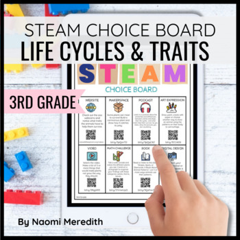 Preview of Life Cycles 3rd Grade | STEAM Choice Board