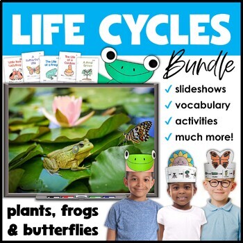 Preview of Life Cycles Bundle: Butterflies, Frogs, and Plants - Slideshows and Activities