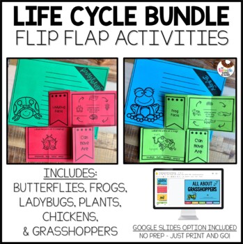 Preview of Life Cycles Bundle - Frogs, Butterflies, Chickens, Ladybugs, Plants, Grasshopper