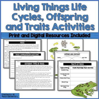 Preview of Life Cycles, Comparing Offspring to their Parents, & Traits of Plants & Animals