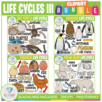 Preview of Life Cycles Set III Clip Art GROWING BUNDLE! - 163 illustrations!