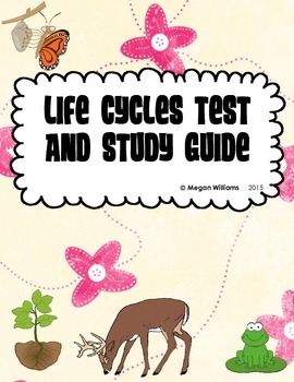 Preview of Life Cycles Test and Study Guide - Aligned with VA Science SOL 2.4