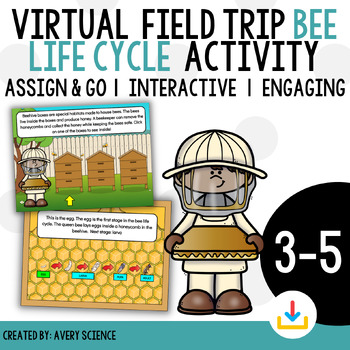 Preview of Life Cycles Virtual Field Trip to a Bee Farm Activity
