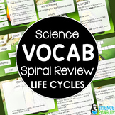 Life Cycles Spiral Vocabulary Review | 16 Activities