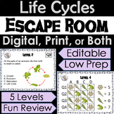 Plant and Animal Life Cycles Activity: Digital Breakout Es