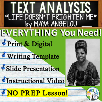 Life Doesn't Frighten Me - Text Based Evidence - Text Analysis Essay ...