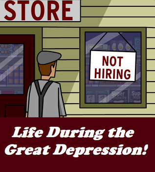 Preview of Life During the Great Depression- Video, Discussion, Worksheets!