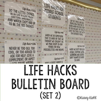 Preview of Life Hacks Posters Bulletin Board (Set 2)