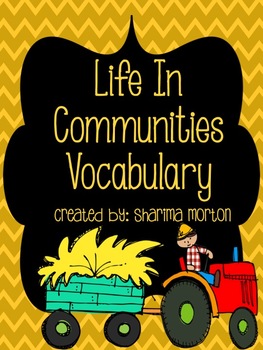 Preview of Life In Communities Vocabulary