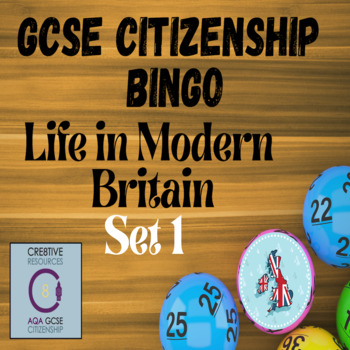 Preview of Life In Modern Britain Bingo Cards