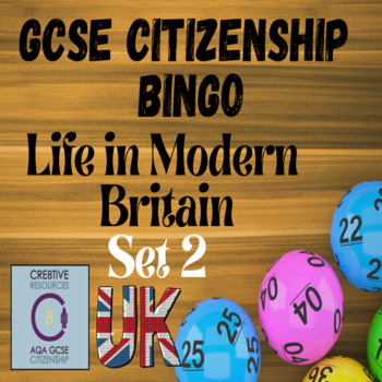 Preview of Life In Modern Britain Bingo Cards Version 2