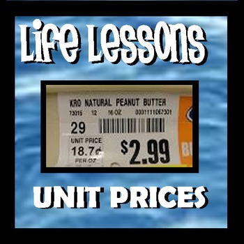 Preview of Unit Prices - Life Lessons