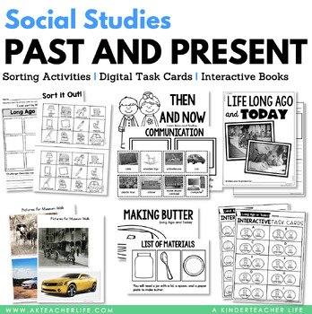 Preview of Life Long Ago and Today Activities and Sorting Worksheets