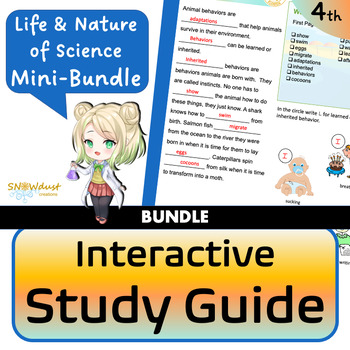 Preview of Life & Nature of Science Bundle - Florida Science Interactive Study Guide 4th