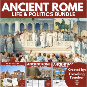 Preview of Life & Politics in Ancient Rome: Bundle of 8 Lessons: Reading Passages